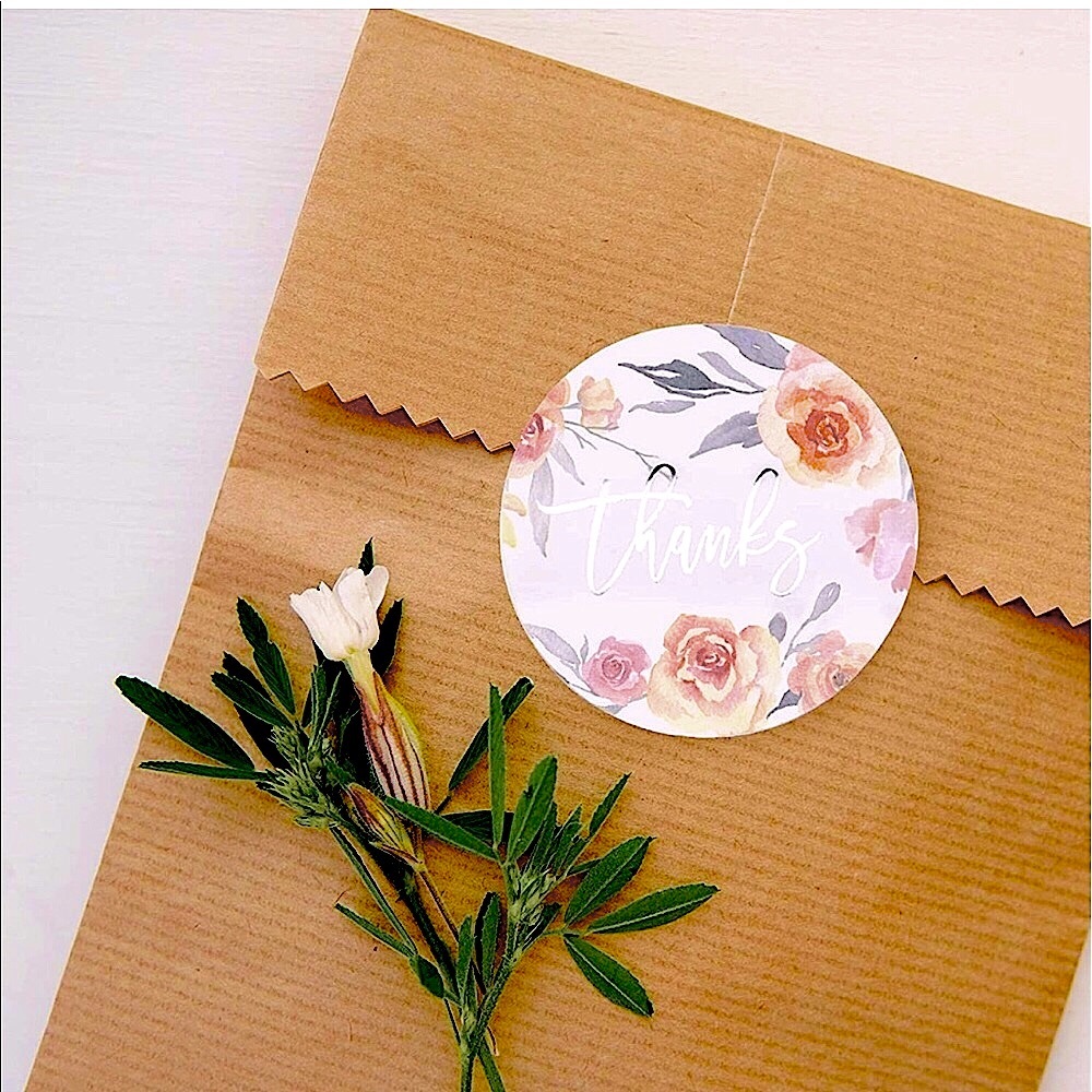 NEW Poshmark Packages "Thank you" Gift Wrap Shipping Supplies Set ~ 125 Stickers - Picture 8 of 9